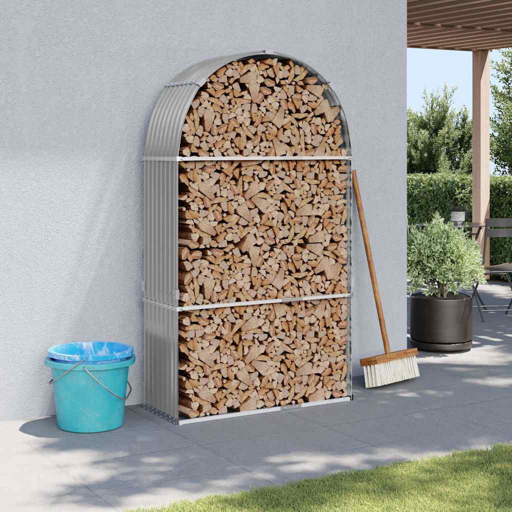 Galvanized steel log rack 100x40x100 cm