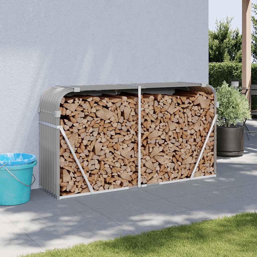 Galvanized steel log rack 100x40x100 cm