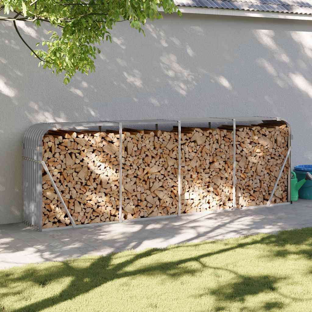 Galvanized steel log rack 100x40x100 cm