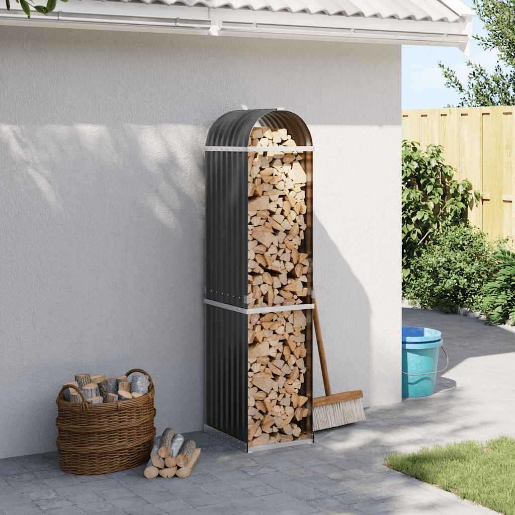 Galvanized steel log rack 100x40x100 cm