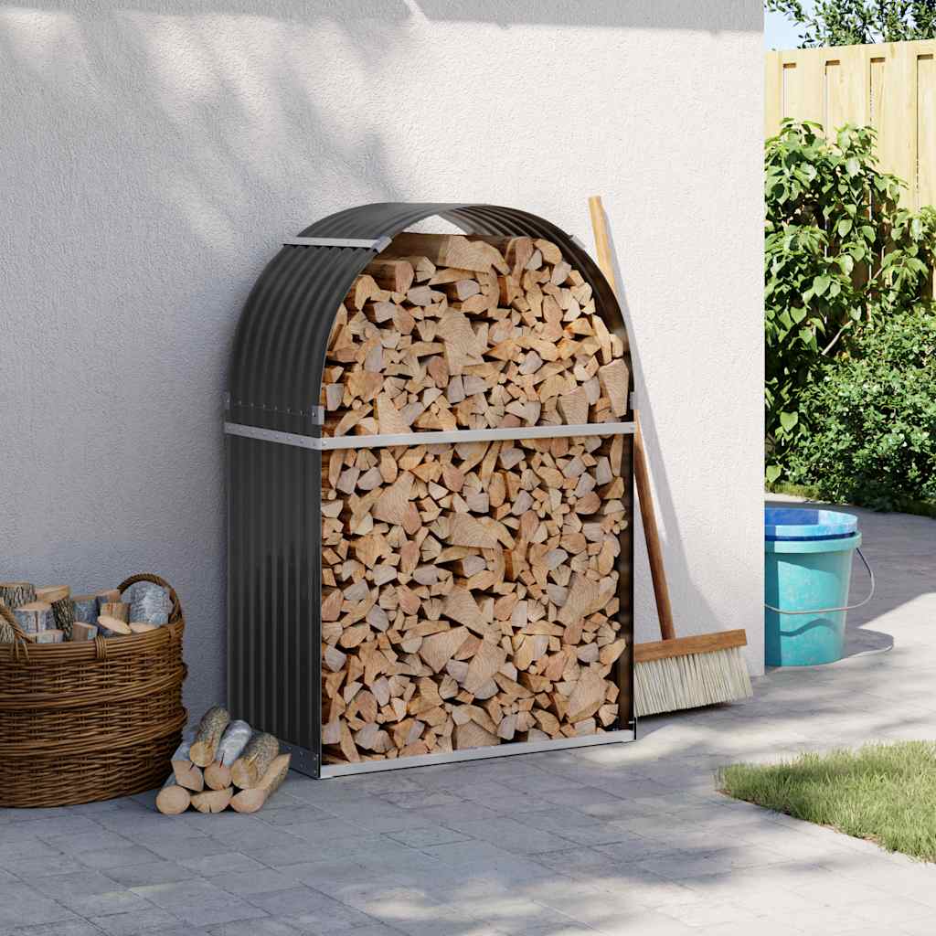 Galvanized steel log rack 100x40x100 cm