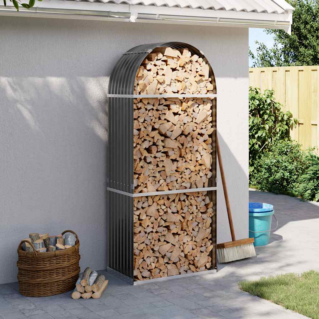 Galvanized steel log rack 100x40x100 cm