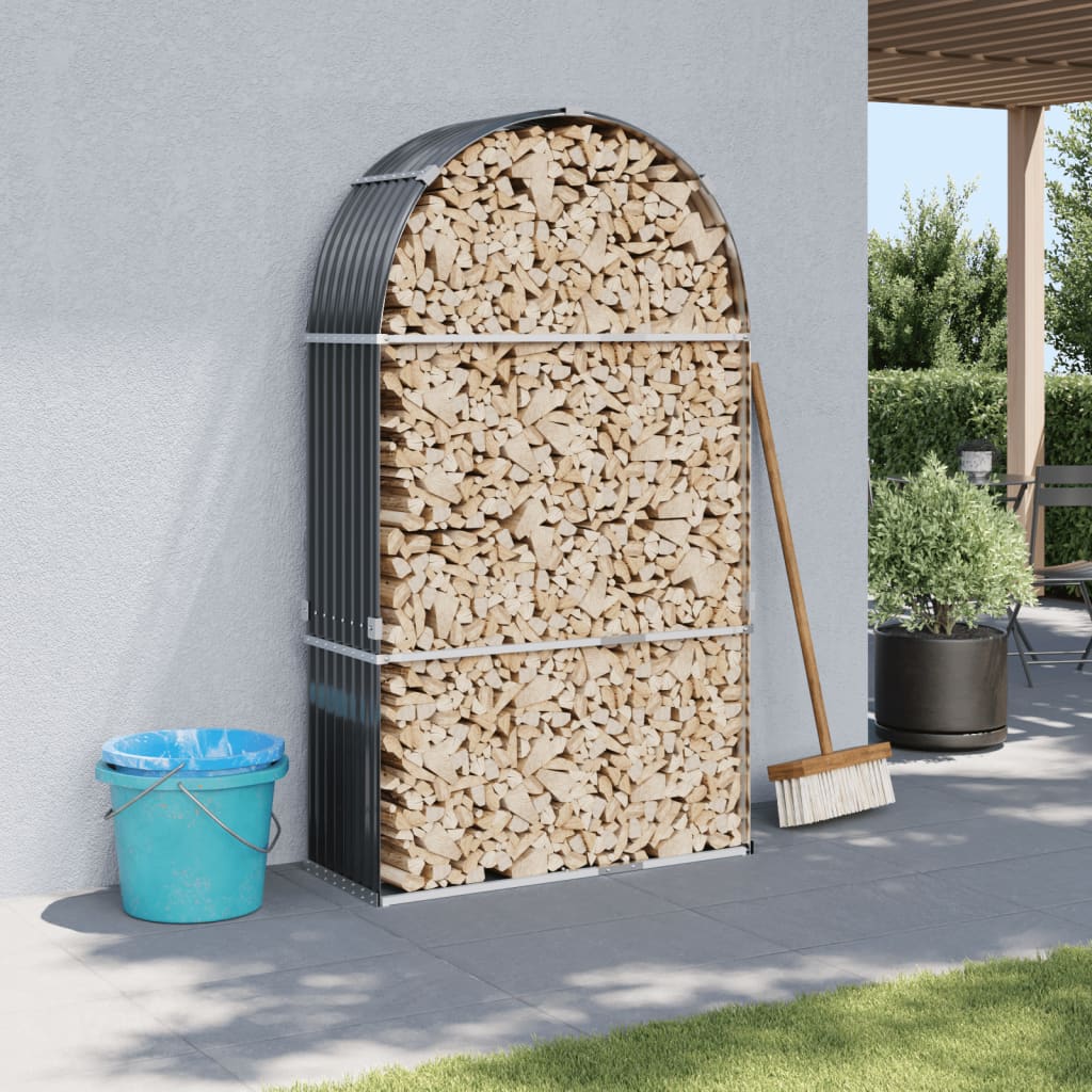 Galvanized steel log rack 100x40x100 cm