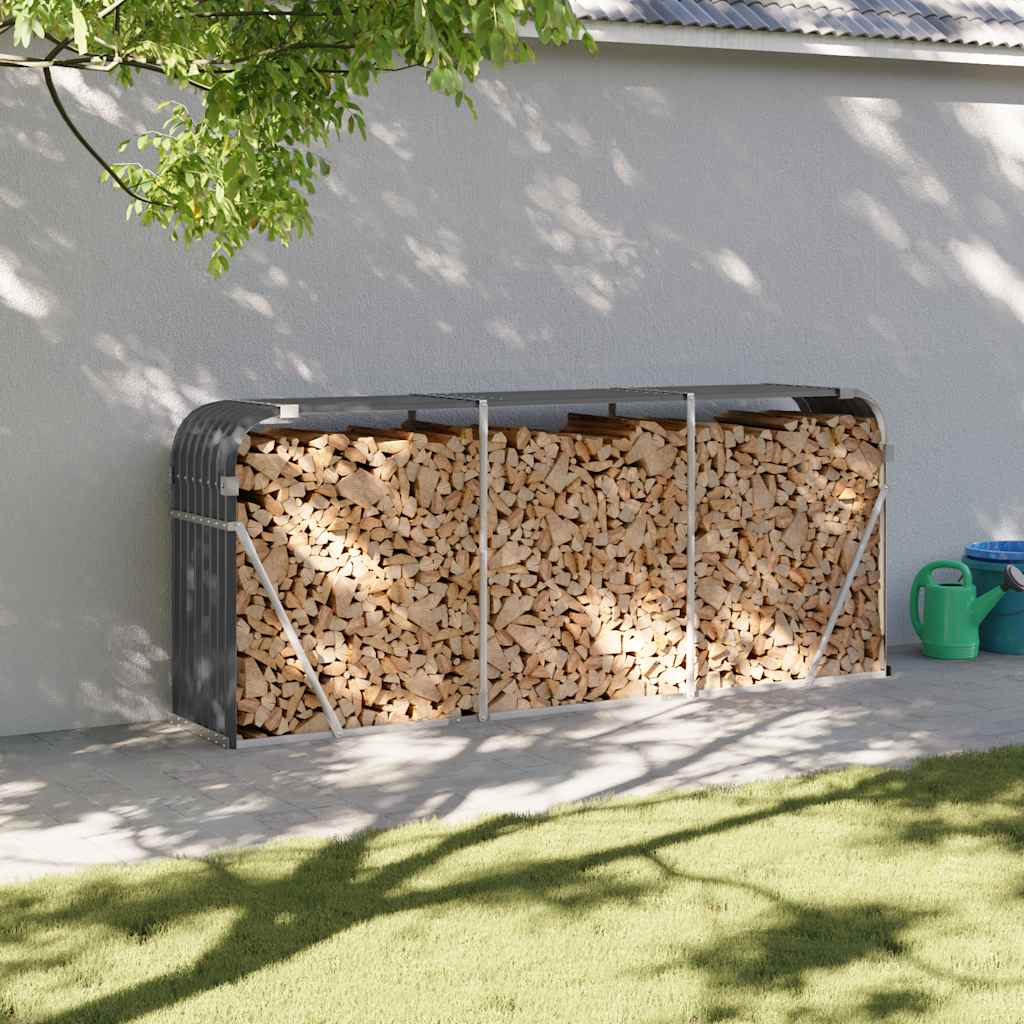 Galvanized steel log rack 100x40x100 cm