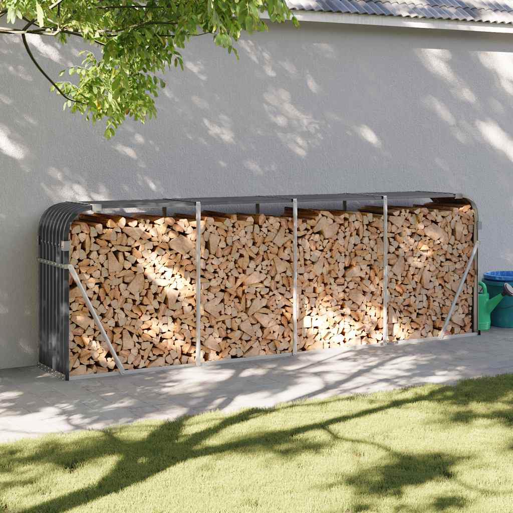Galvanized steel log rack 100x40x100 cm