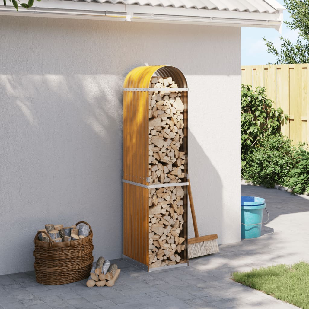 Galvanized steel log rack 100x40x100 cm