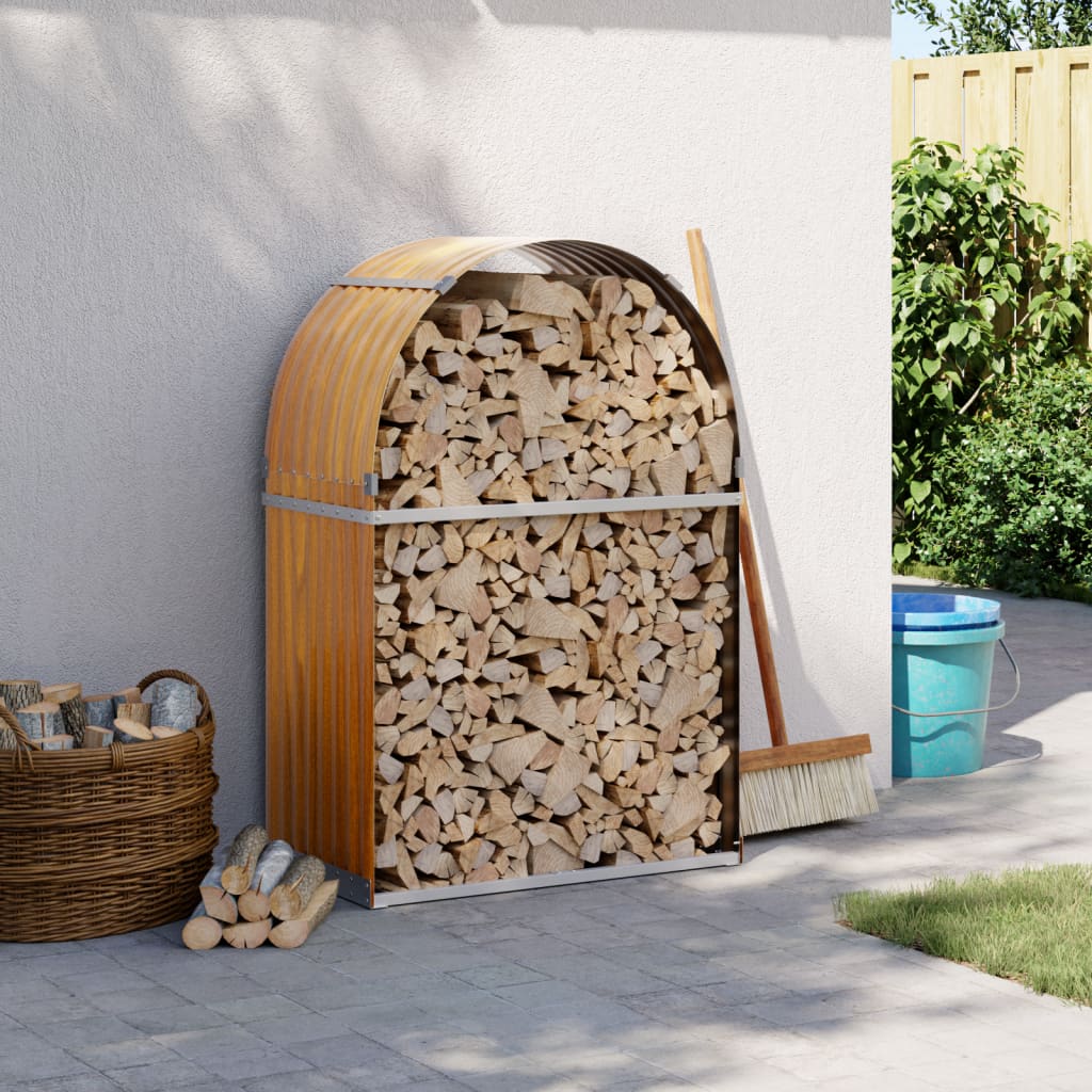 Galvanized steel log rack 100x40x100 cm