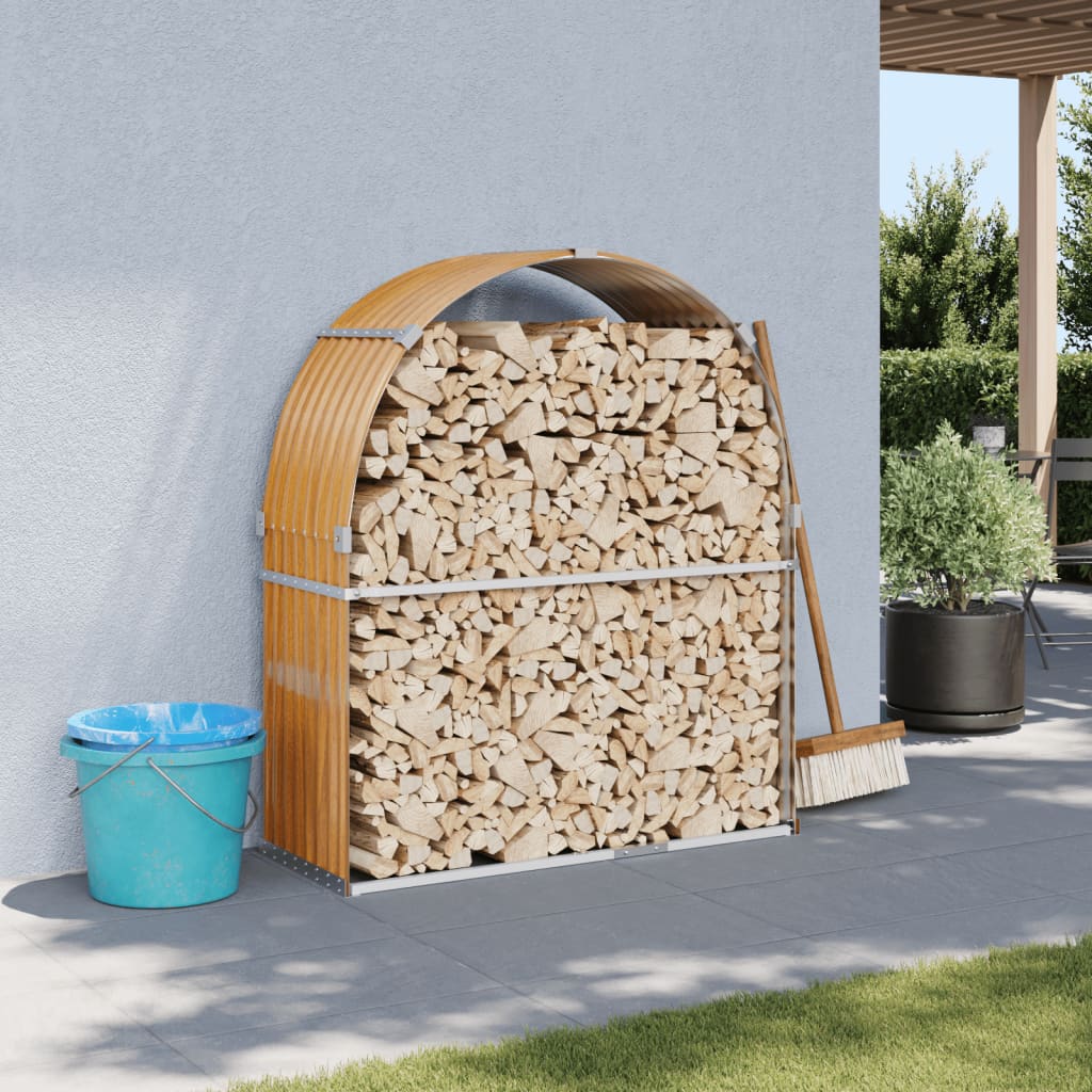 Galvanized steel log rack 100x40x100 cm
