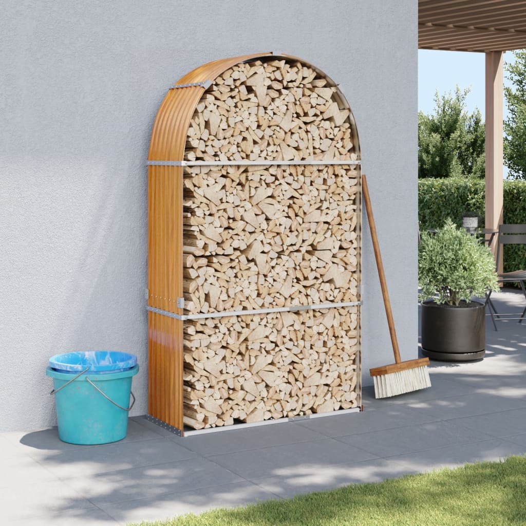 Galvanized steel log rack 100x40x100 cm