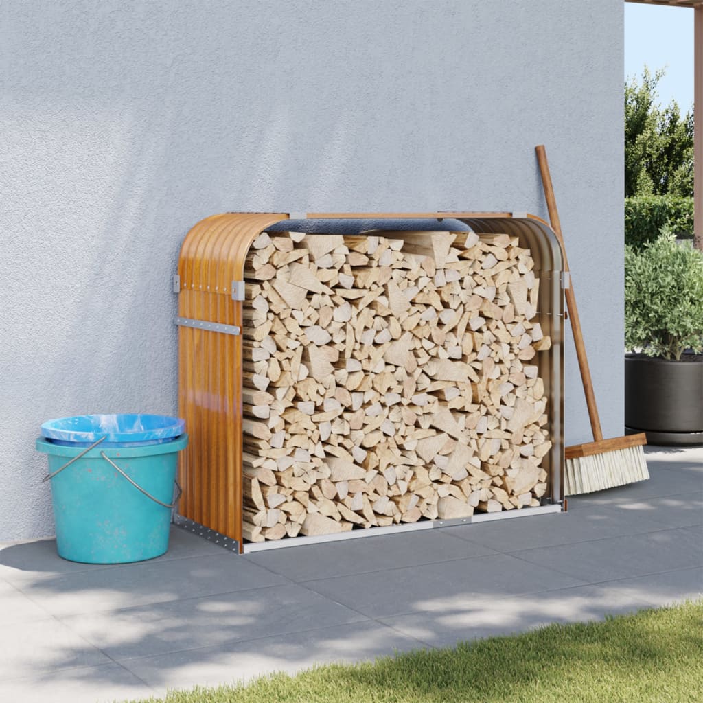 Galvanized steel log rack 100x40x100 cm