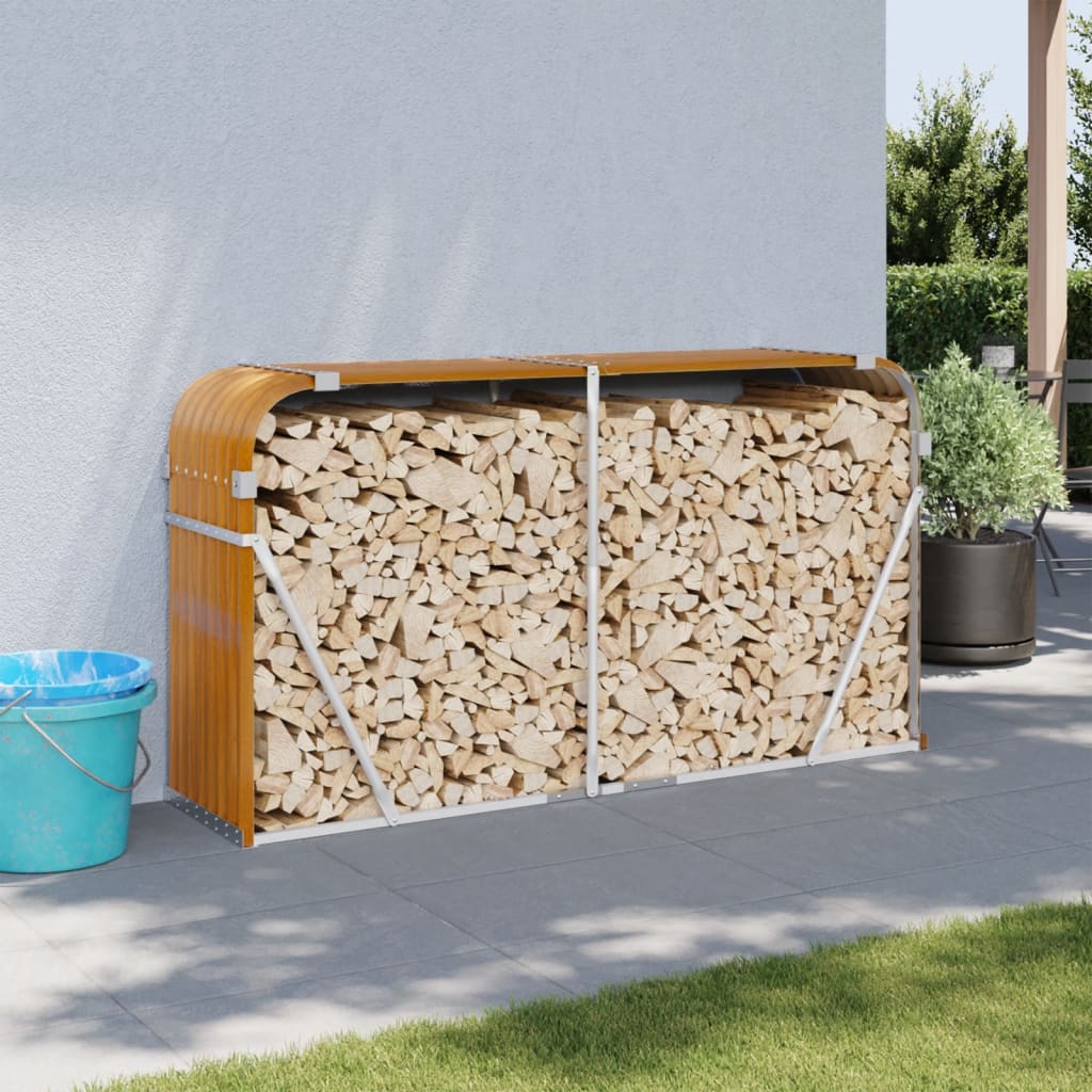 Galvanized steel log rack 100x40x100 cm