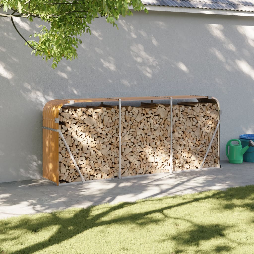 Galvanized steel log rack 100x40x100 cm