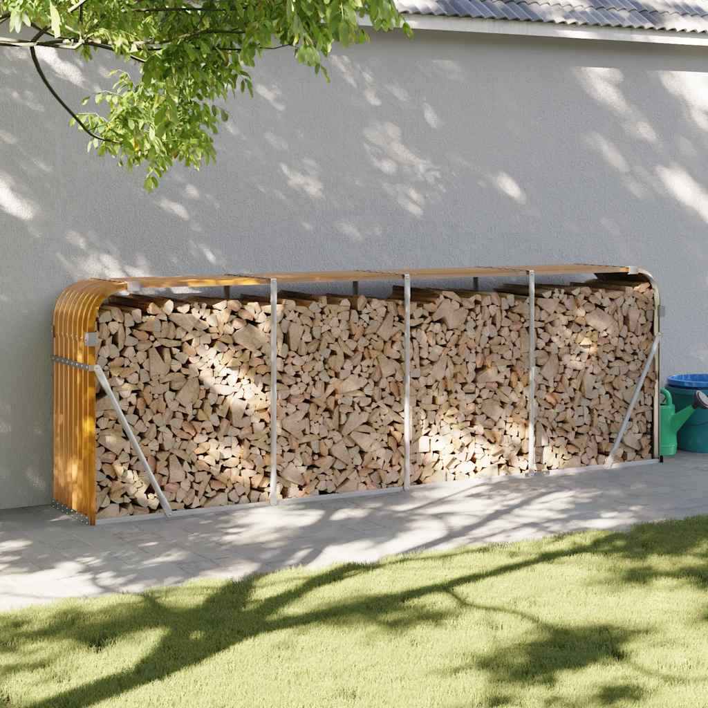 Galvanized steel log rack 100x40x100 cm