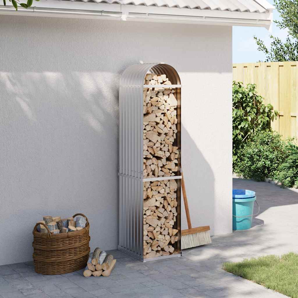 Galvanized steel log rack 100x40x100 cm