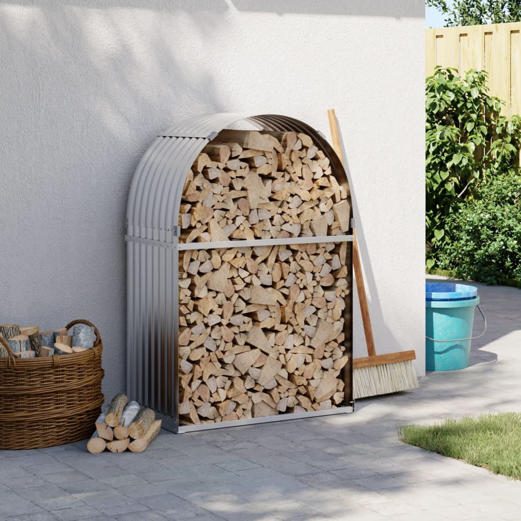 Galvanized steel log rack 100x40x100 cm