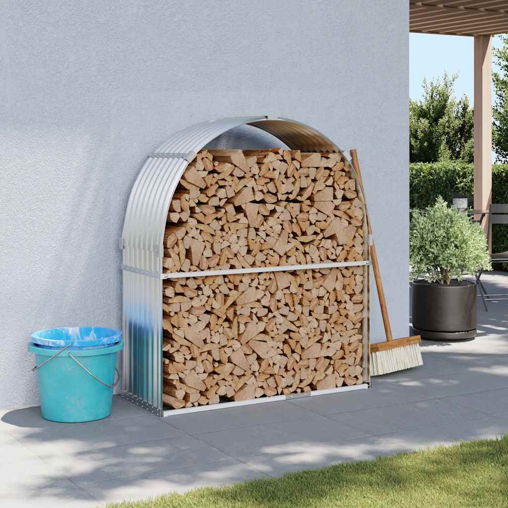Galvanized steel log rack 100x40x100 cm