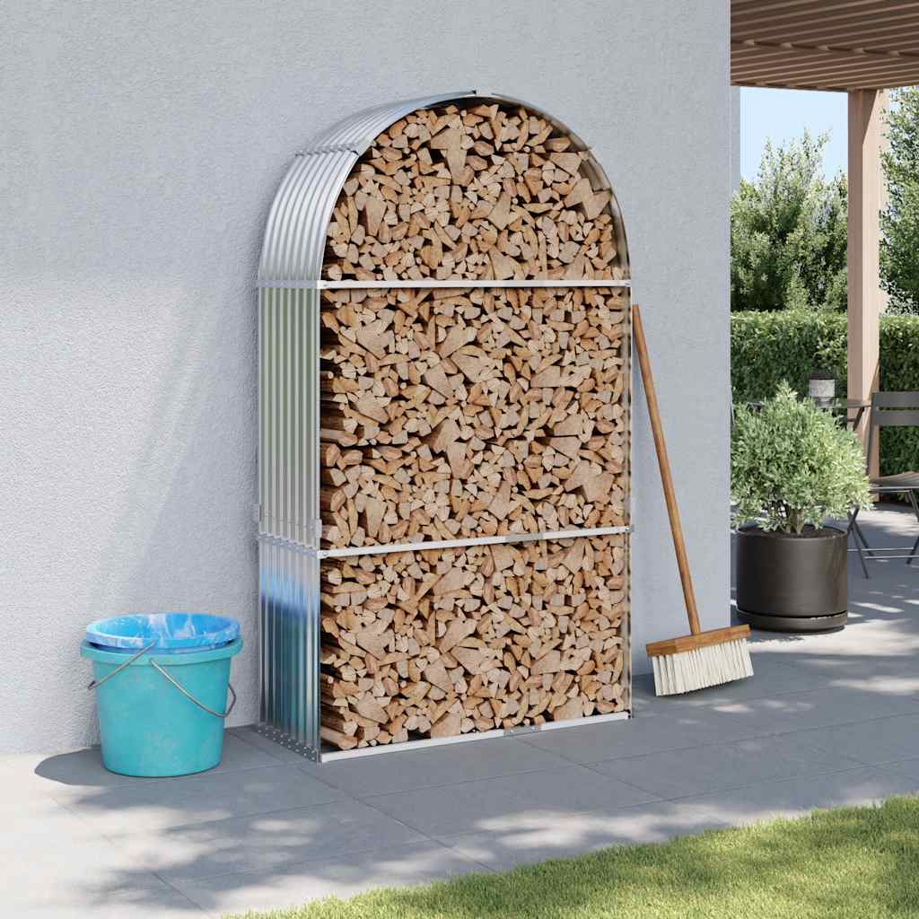 Galvanized steel log rack 100x40x100 cm