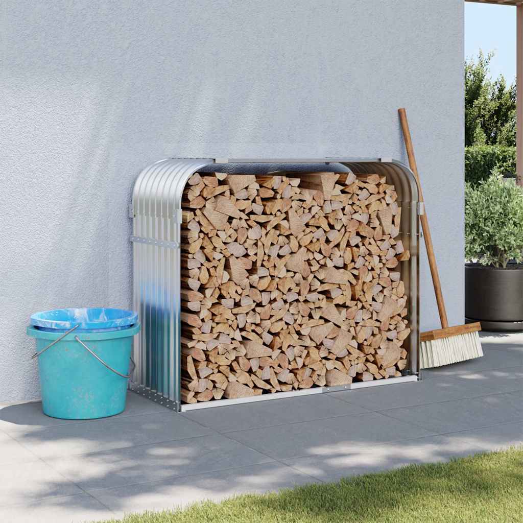 Galvanized steel log rack 100x40x100 cm