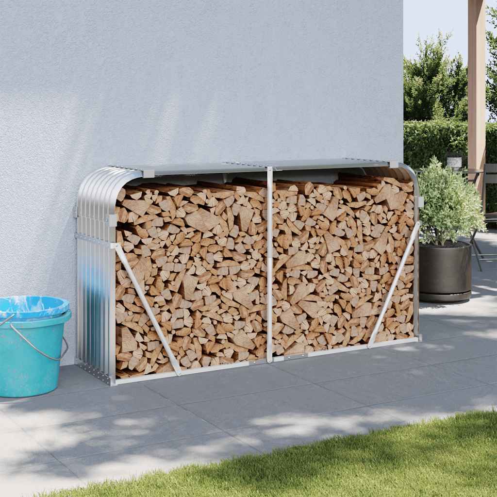 Galvanized steel log rack 100x40x100 cm
