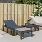 Sun lounger with white PP cushions