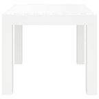 Mesa de jardín PP blanco 59x47x40 cm