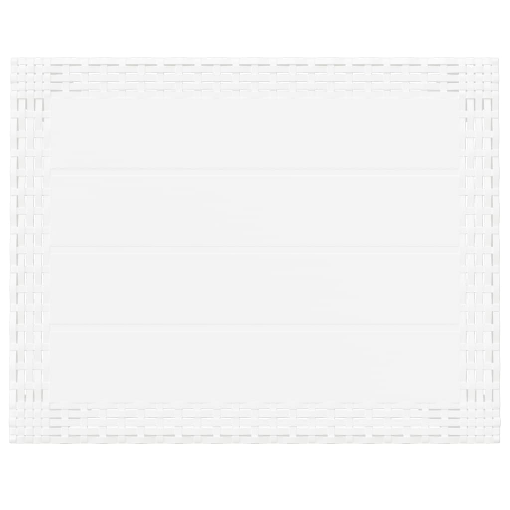 Mesa de jardín PP blanco 59x47x40 cm