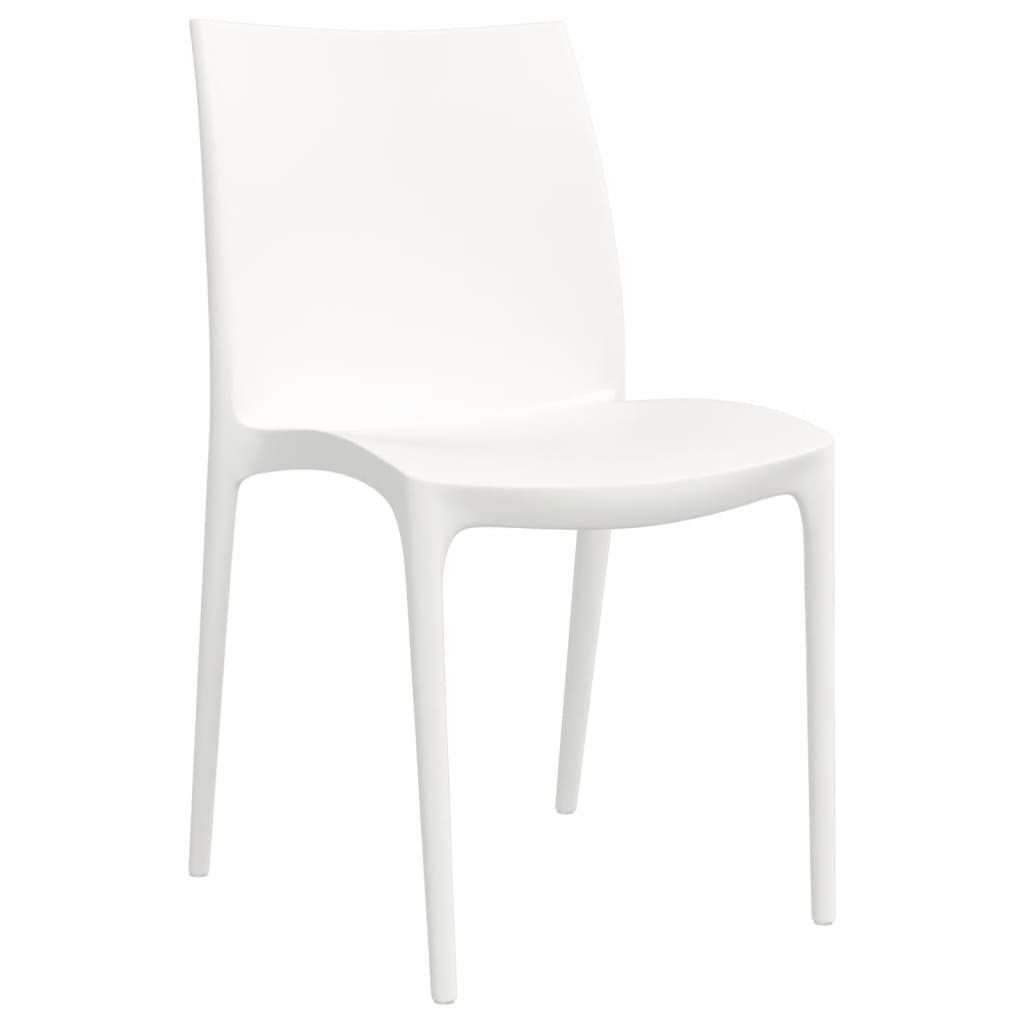 Sillas de jardín 2 uds polipropileno blanco 50x46x80 cm