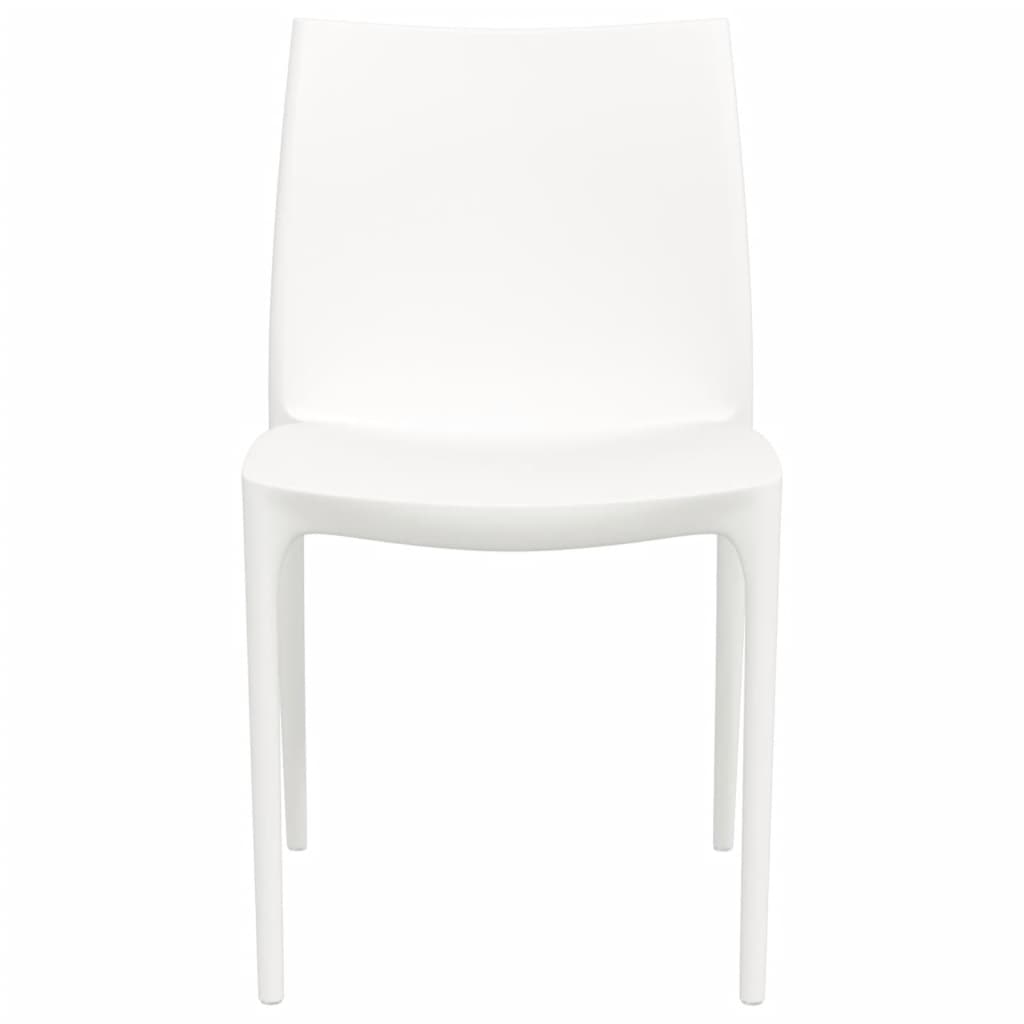 Sillas de jardín 2 uds polipropileno blanco 50x46x80 cm