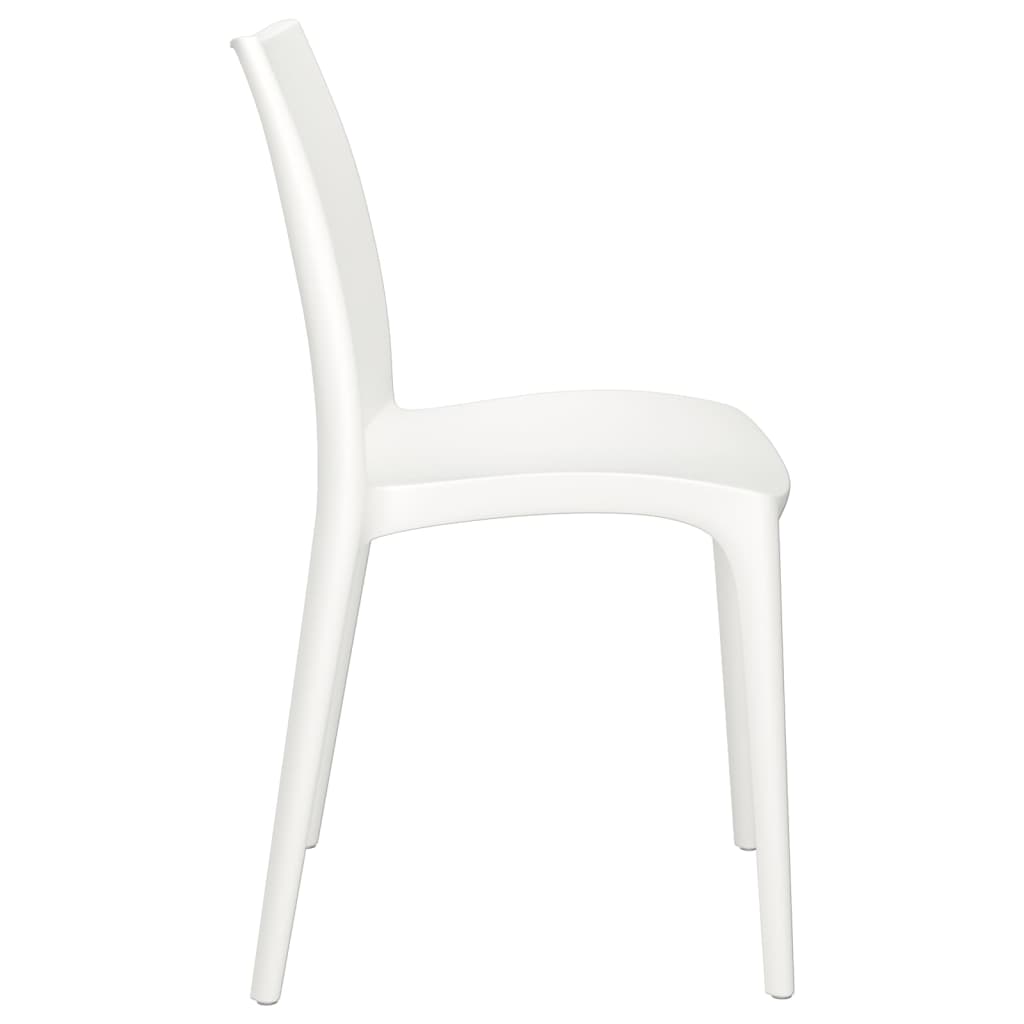 Sillas de jardín 2 uds polipropileno blanco 50x46x80 cm