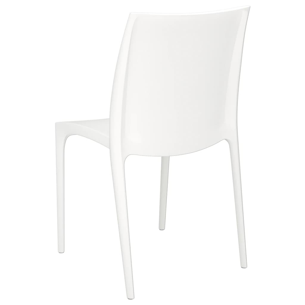 Sillas de jardín 2 uds polipropileno blanco 50x46x80 cm