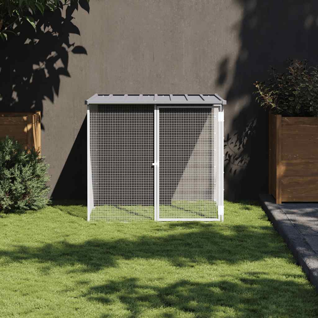 Gallinero con techo acero galvanizado antracita 1003x98x90 cm
