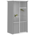Jaula de pájaros acero galvanizado gris 115x78x200 cm