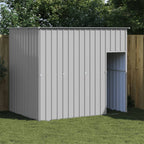 Caseta de perros con corral acero galvanizado 165x455x181 cm