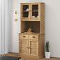 VIGO Tall Solid Pine Sideboard 78x40x175 cm