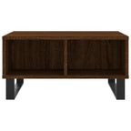 Mesa de centro madera de ingeniería roble marrón 60x60x30 cm