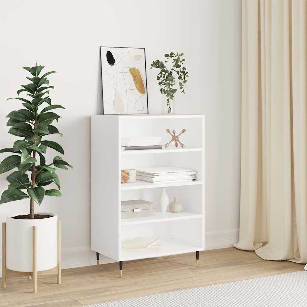 Aparador alto madera de ingeniería blanco 34,5x34x180 cm
