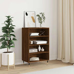 Aparador alto madera de ingeniería gris Sonoma 80x42,5x249 cm