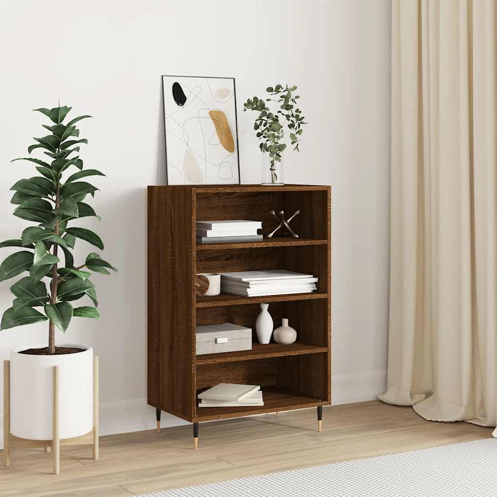 Aparador alto madera de ingeniería gris Sonoma 80x42,5x249 cm