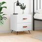 Engineered Wood Bedside Table White 40x35x47.5 cm