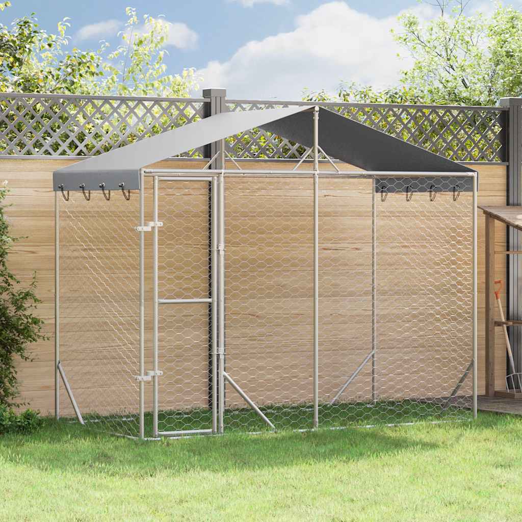 Galvanized steel outdoor dog kennel 2x10x2 m