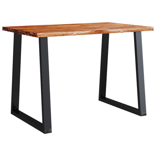 Solid acacia wood live edge dining table 110x70x75cm