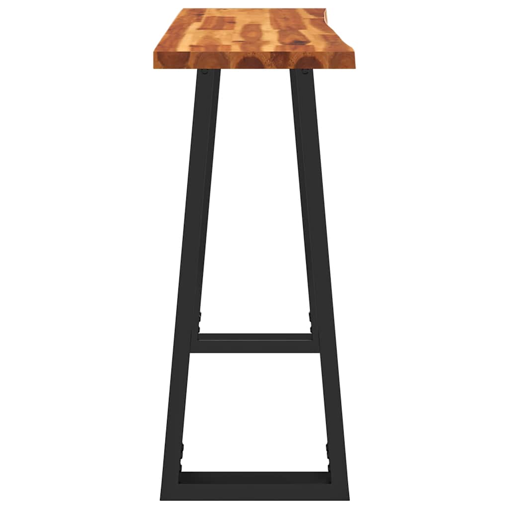 Mesa consola con borde vivo madera maciza acacia 110x35x80 cm