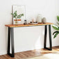 Mesa consola com orla natural madeira maciça acácia 110x35x80 cm