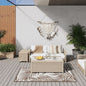 Reversible navy blue and white outdoor rug 80x150 cm