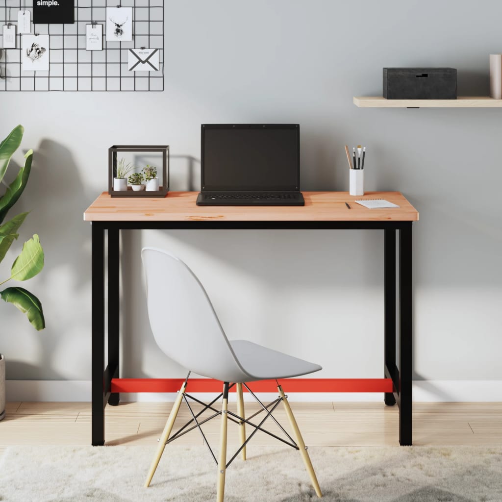 Banco de trabajo madera maciza acacia rectangular 100x60x83 cm