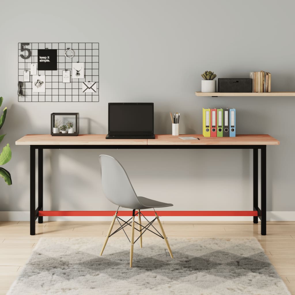 Banco de trabajo madera maciza acacia rectangular 100x60x83 cm