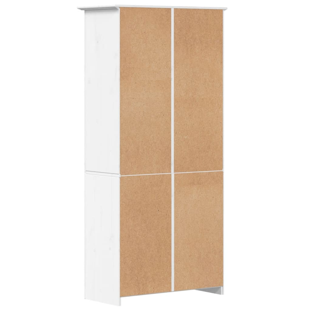 Librería BODO madera maciza de pino blanco 82x40x173 cm