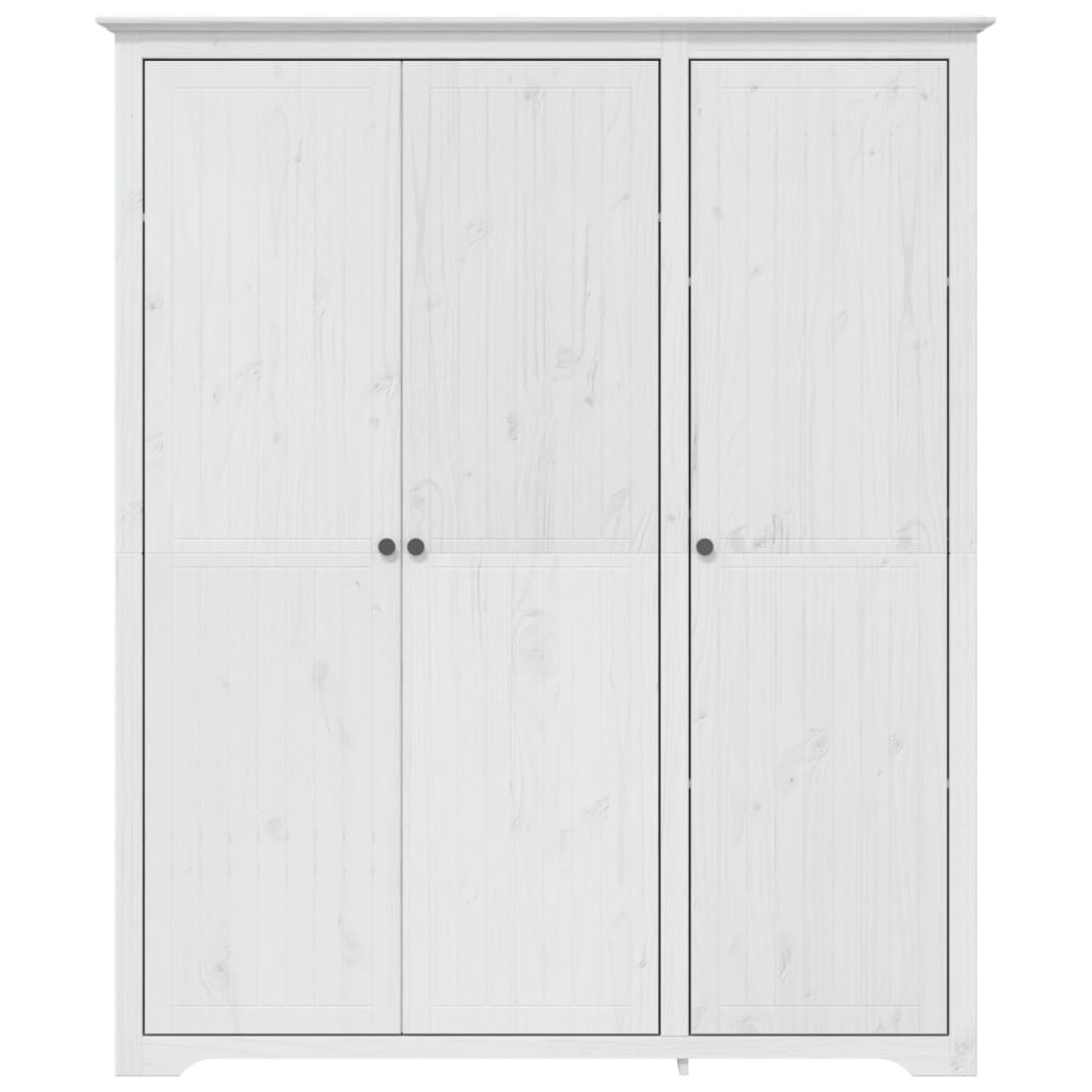 Armario BODO madera maciza de pino blanco 146x53,5x173 cm