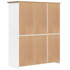 Armario BODO madera maciza pino blanco y marrón 146x53,5x173 cm