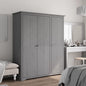 Armario BODO madera maciza de pino blanco 146x53,5x173 cm